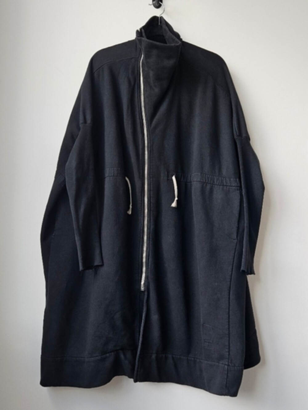 Rick Owens Drkshdw Men's Black Asymmetric Mid Length Straight Cut Jacket